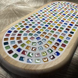 Handgemaakte decoratieve serveerplank mozaïek  L | plateau Grande II