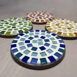 Handgemaakte onderzetters mozaïek | Color Circle II