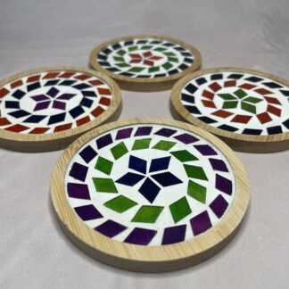 Handgemaakte onderzetters mozaïek | Natura Circle