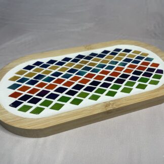 Handgemaakte decoratieve serveerplank mozaïek S | Serveerplank Pico II