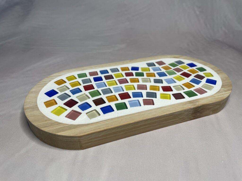 Handgemaakte decoratieve serveerplank mozaïek S | plateau Pico