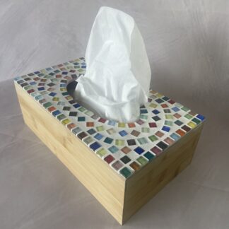 Handgemaakte tissuehouder mozaïek | tissuehouder multi