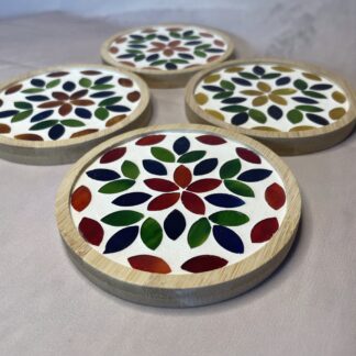 Handgemaakte onderzetters mozaïek| Flower