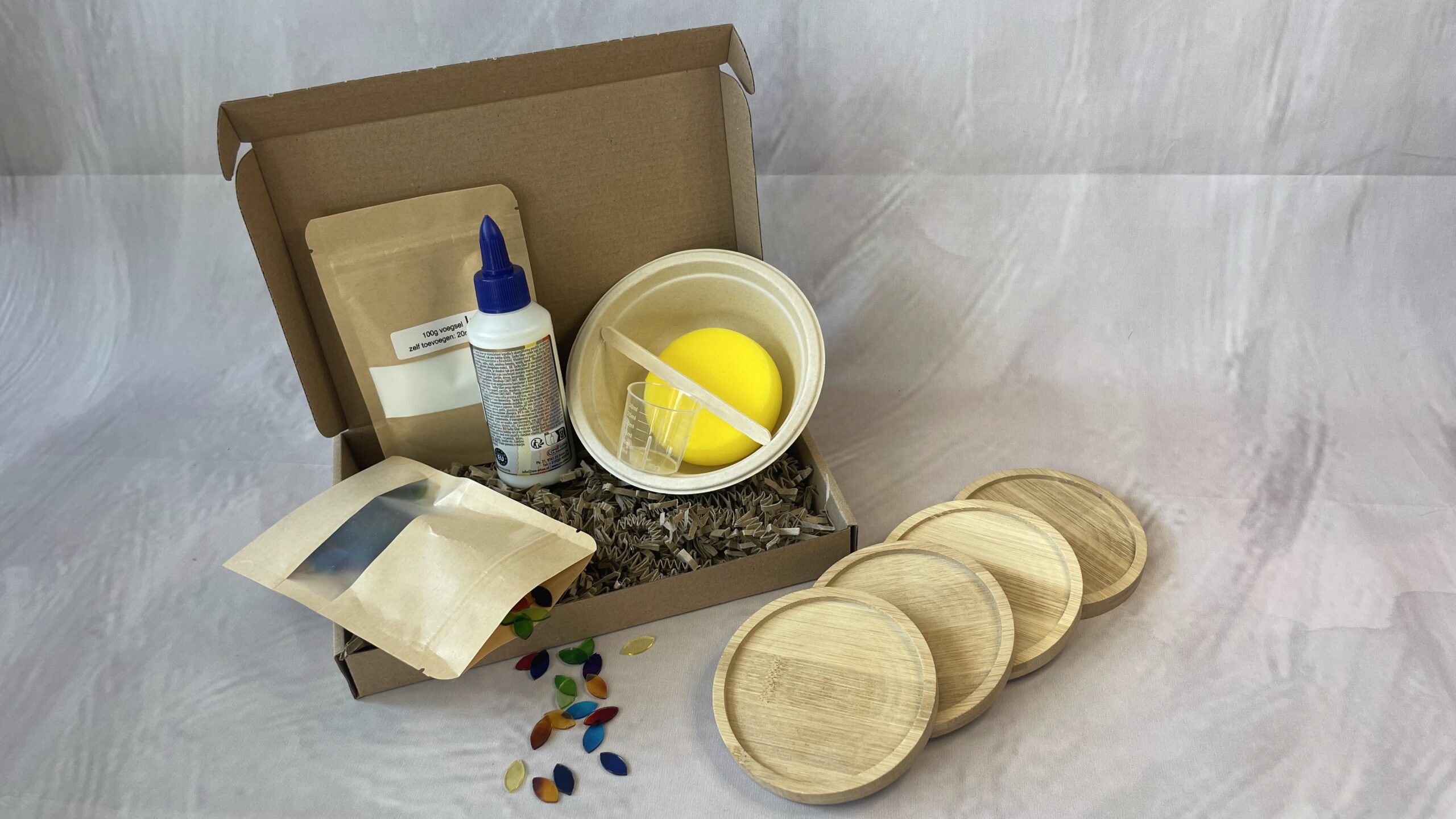 DIY pakket onderzetters mozaïek| Happy Circle II - Afbeelding 2