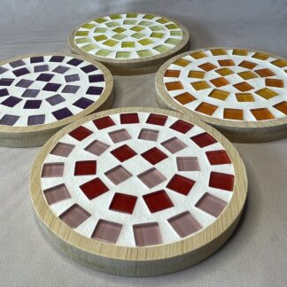 Handgemaakte onderzetters mozaïek| Happy Circle II