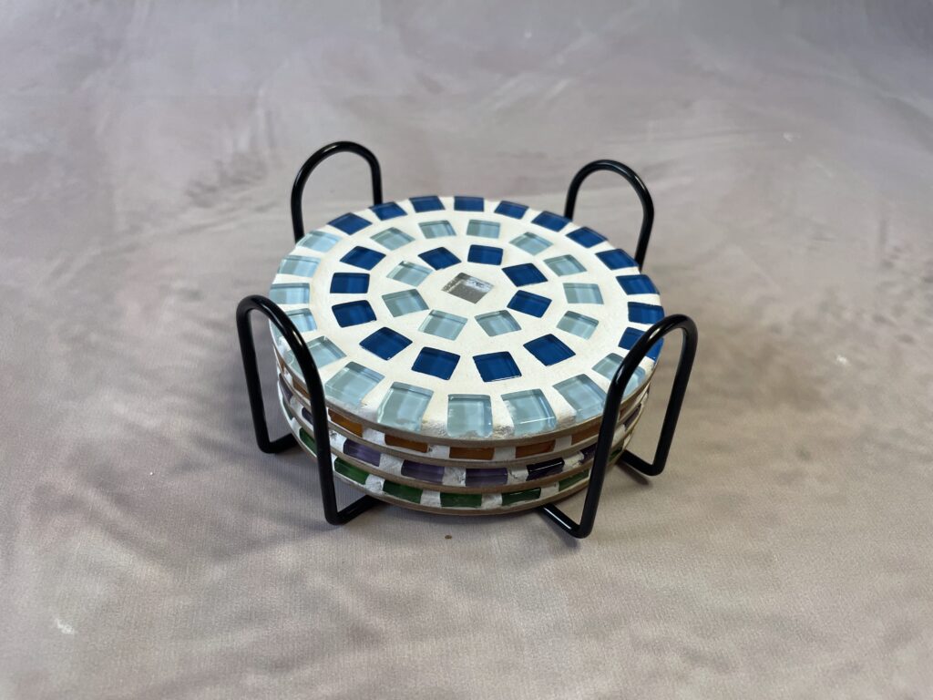 Onderzetterhouder zwart (rond design)