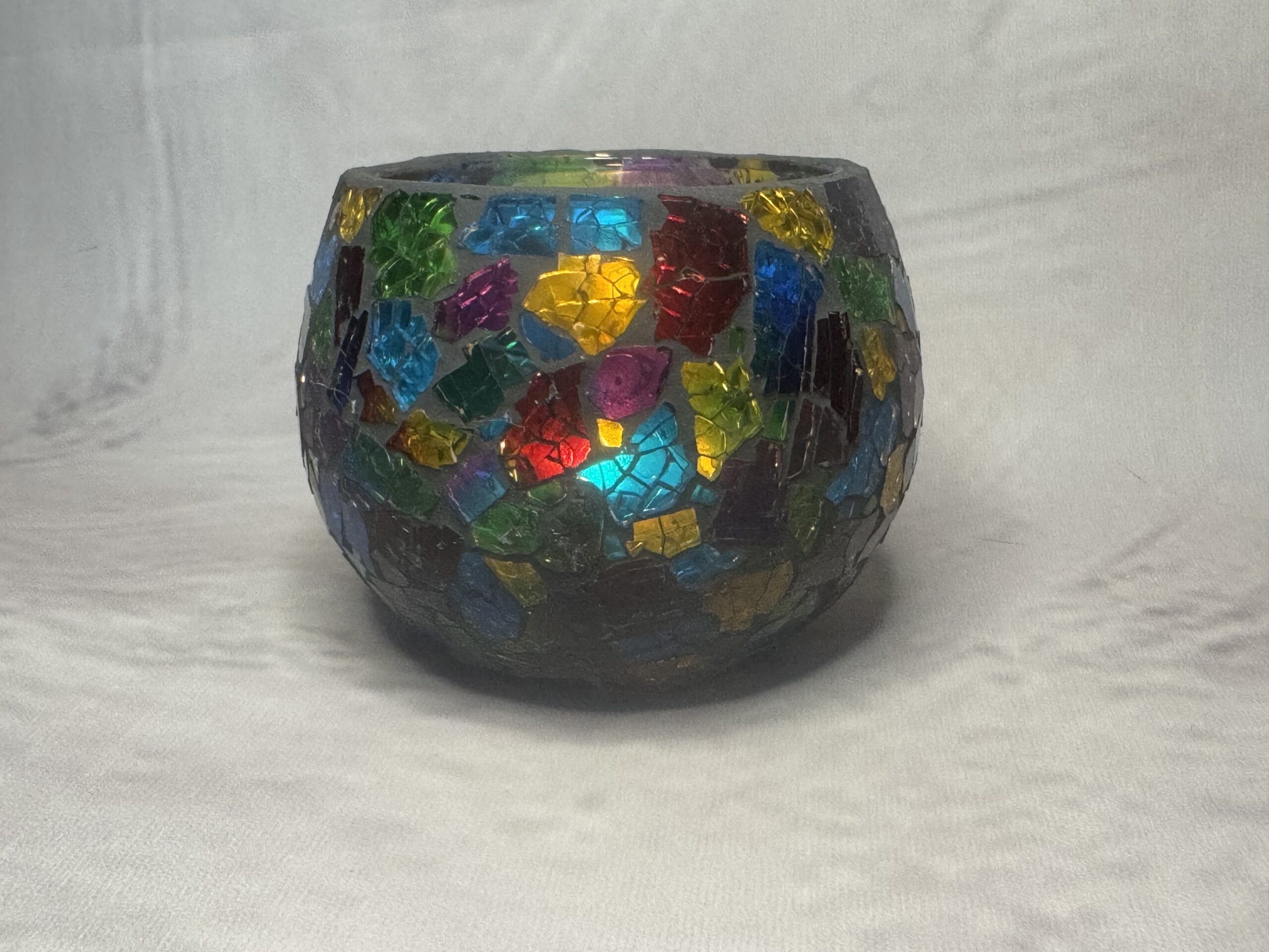 Handgemaakte waxinelichthouder | BlackLuna rainbow glow - Afbeelding 4